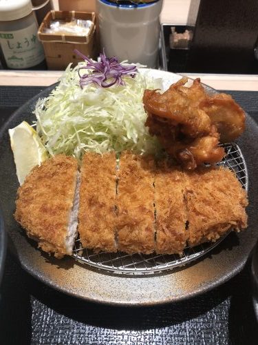 松乃家川越店に行ってきた！ロースかつ&唐揚げ定食【松のや】